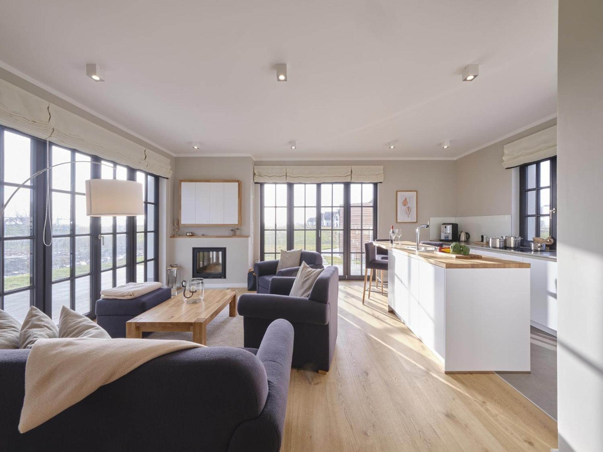 Reetland Am Meer - Luxusplus Reetdachvilla Mit 4 Schlafzimmern, Aussensauna, Loungebereich Und Kamin G07 ดรันส์เคอ ภายนอก รูปภาพ